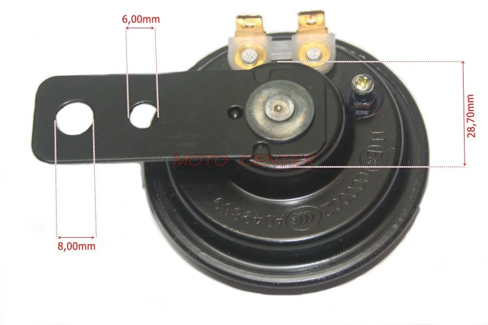 Klakson sygnał dźwiękowy 12V (czarny śr. 71,6 mm) — ujęcie 4