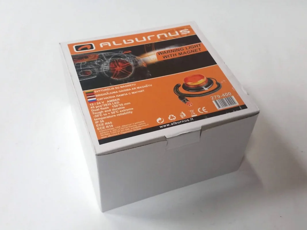 Lampa ostrzegawcza 12/24V pomarańczowa 45 SMD LED RL-7 ECE R65 — ujęcie 2