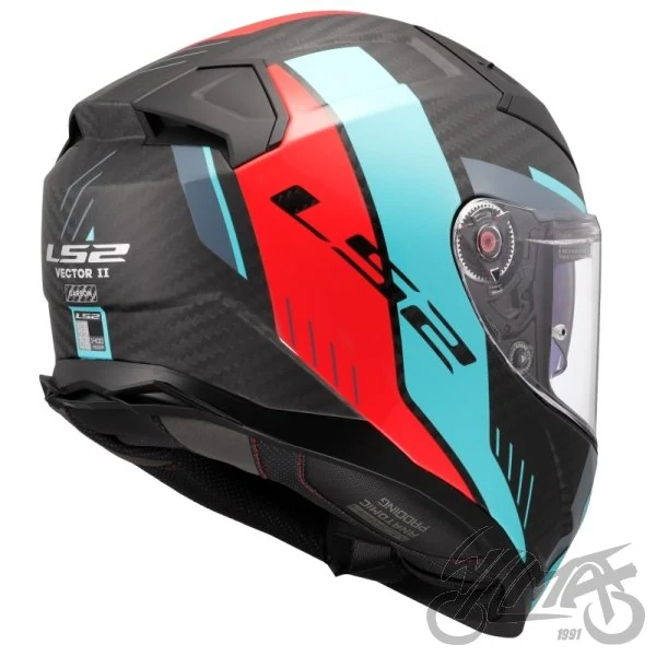 Kask LS2 FF811 Vector II C Grid Red Cyan — rozmiar XXL — ujęcie 4