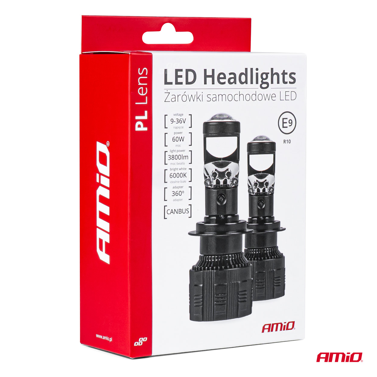 Żarówki samochodowe LED seria PL Lens H4 soczewka 6000K Canbus — ujęcie 7