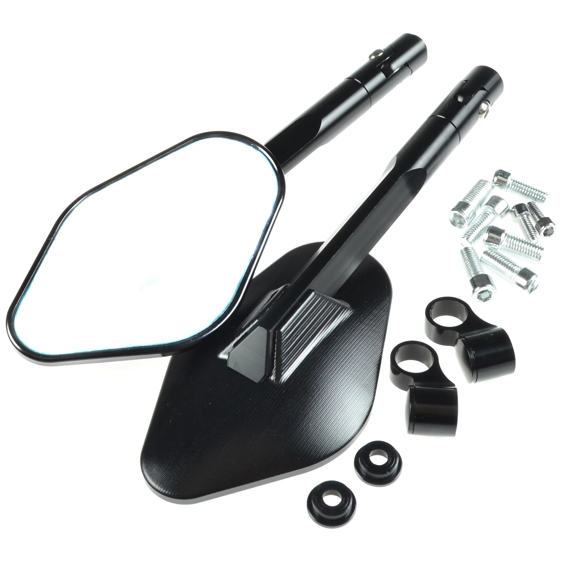 Lusterko czarne racing V2 aluminium Replika kpl.