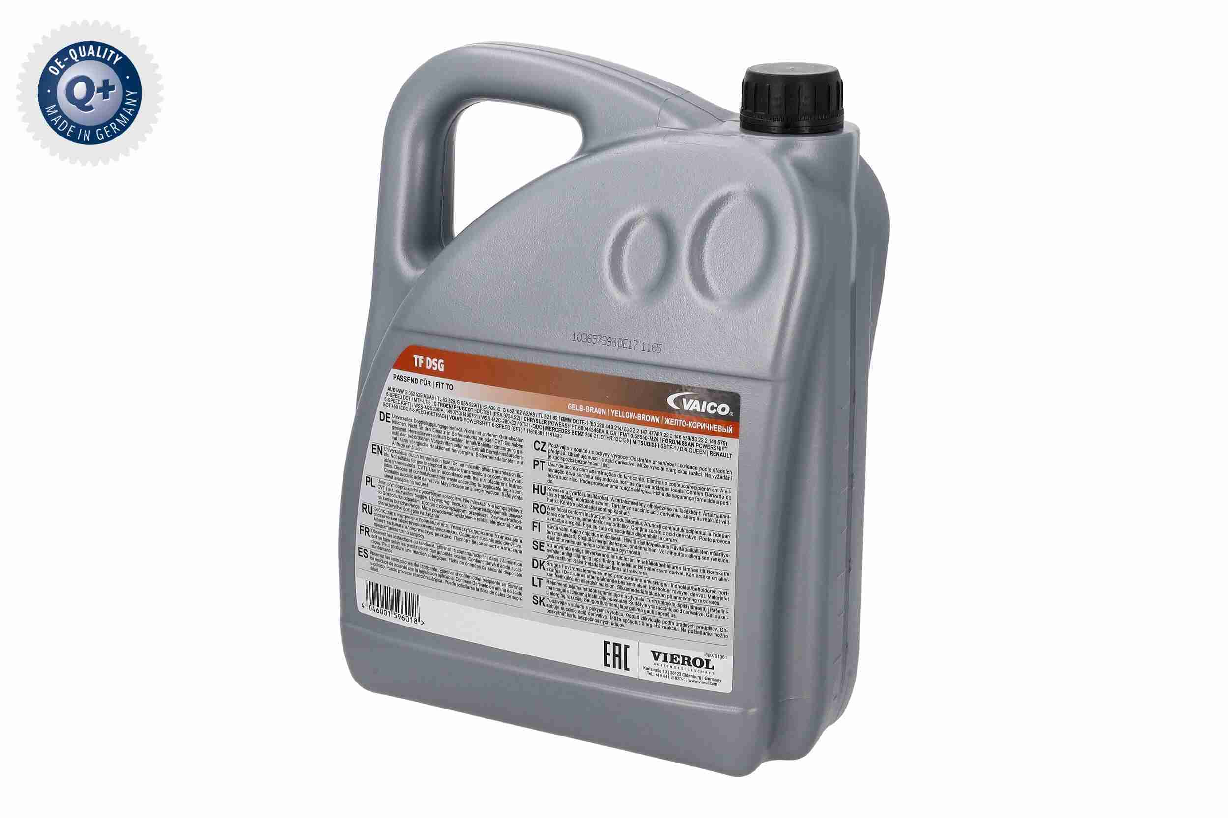 Olej VIEROL ATF do automatycznych skrzyń biegów DCT/DSG Fluid 5 l — ujęcie 11