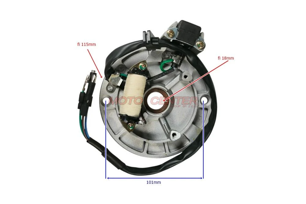 Stator+magneto 1 cewka Pit Bike 3 przewody YX140 — ujęcie 2