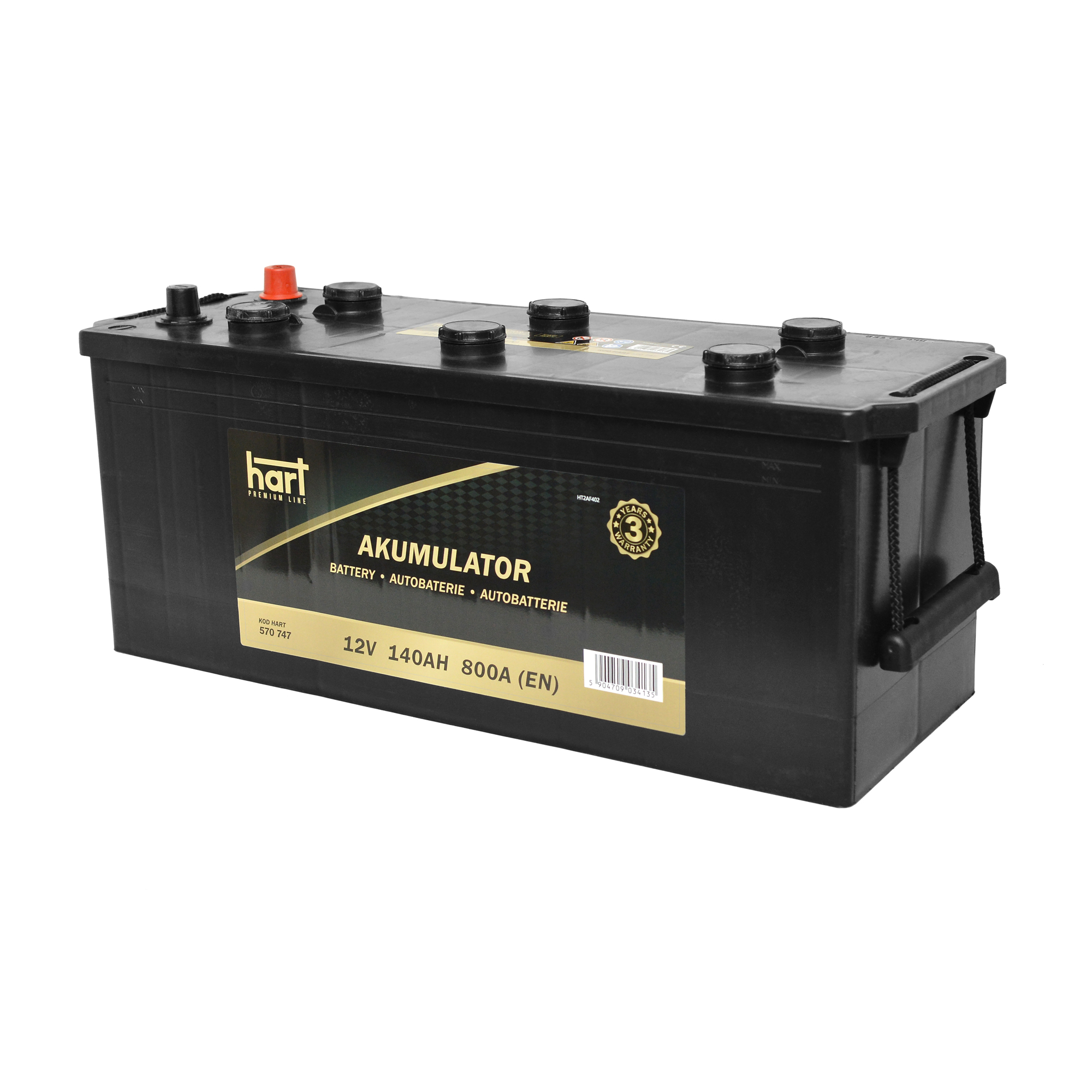 Akumulator 140 Ah 800A 513×189×223 PREM HART 184458701-1 — ujęcie 3