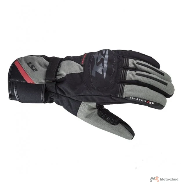 Rękawice motocyklowe LS2 Snow męskie Black Grey — M