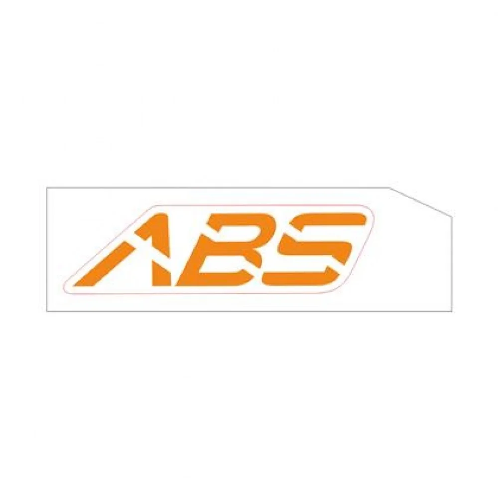 Naklejka "ABS" na błotnik przód pomarańczowa prawa (nr kat.1210312-480000) (Zontes ZT 125-GK)