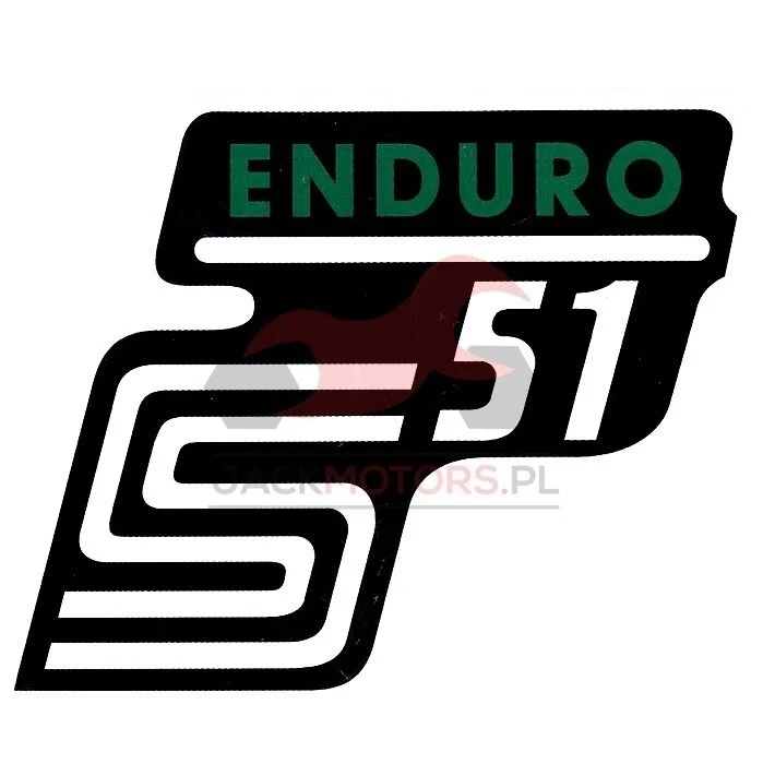 Naklejka Simson pokrywy zielona enduro — ujęcie 1