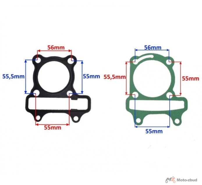 Uszczelka cylindra 125 GY6 4T 152QMI-E4 — Kinroad XT125T-8 Wind Hunter / Jonway Adventure 125 — ujęcie 2