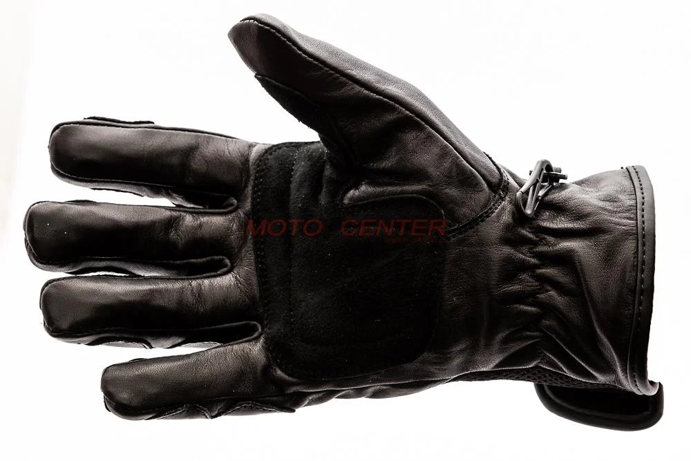 Rękawice motocyklowe skórzane czarne XS — ujęcie 3