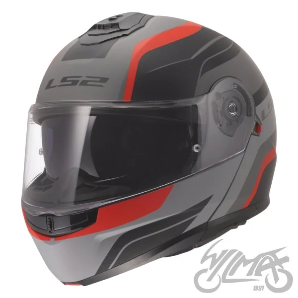 Kask szczękowy LS2 FF908 Strobe II Monza Black Grey Red — 3XL — ujęcie 1