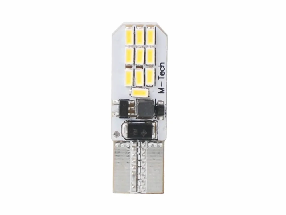 Żarówka W5W T10 12V 20 LED SMD3014 CANBUS biała M-TECH PLATINUM (2szt.) — ujęcie 3