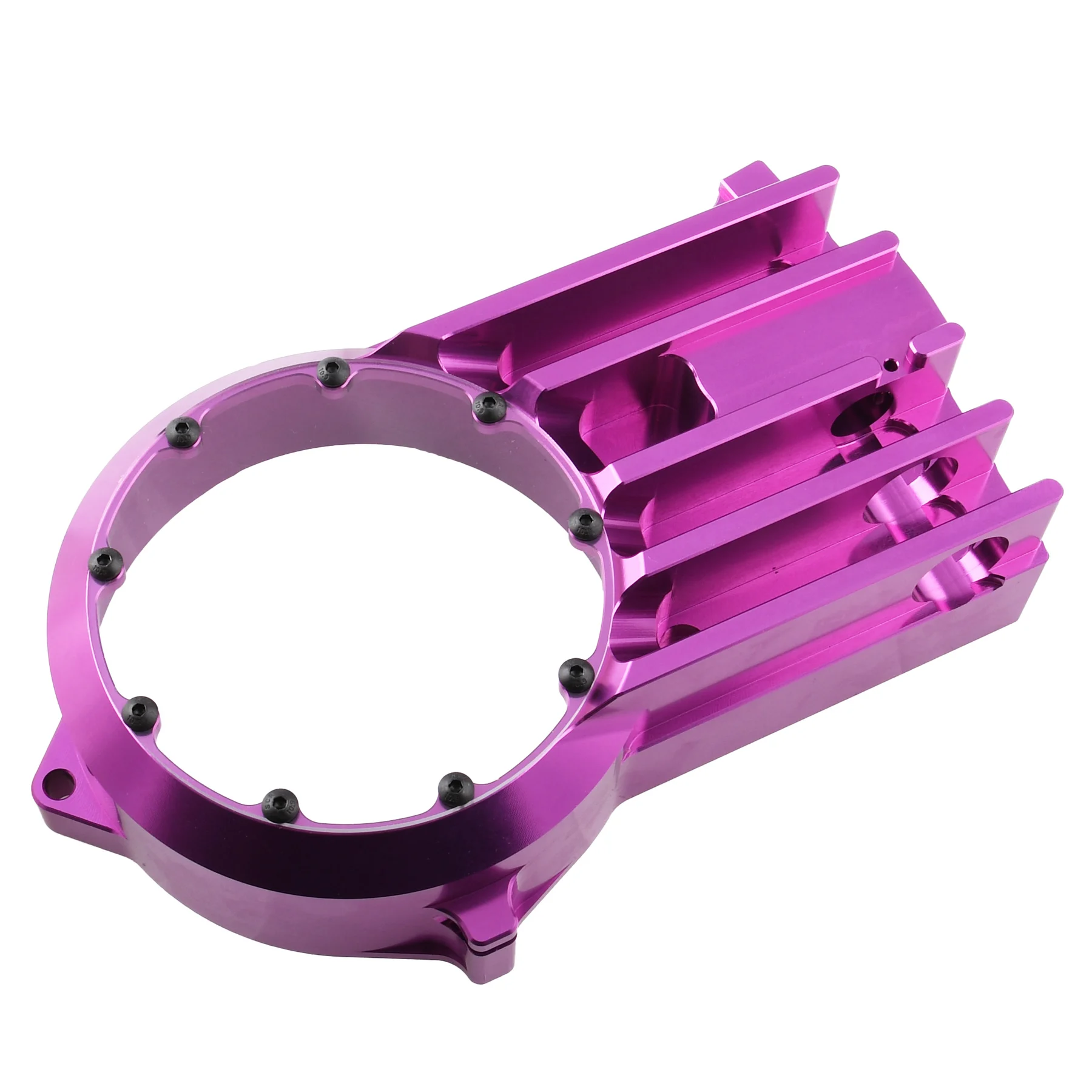 Pokrywa silnika prawa DPR Performance CNC Clear do Simson S51, SR50 — fioletowa — ujęcie 5