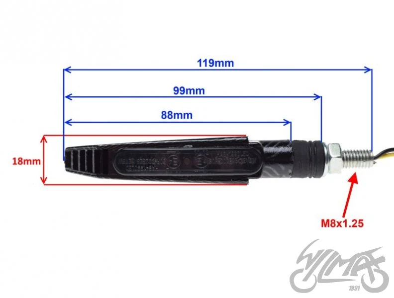 Kierunkowskaz LED sekwencyjny 12 V 5 W, carbon — AL9193 — ujęcie 3