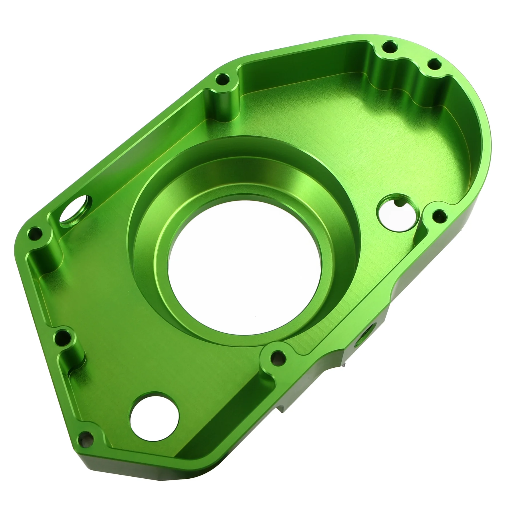 Pokrywa silnika Simson S51 SR50 lewa aluminium CNC clear zielona + śruby DPR Performance — ujęcie 4