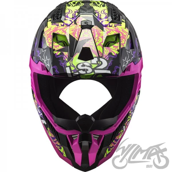 Kask LS2 MX703 C X-Force Fireskull Violet — rozmiar L — ujęcie 3