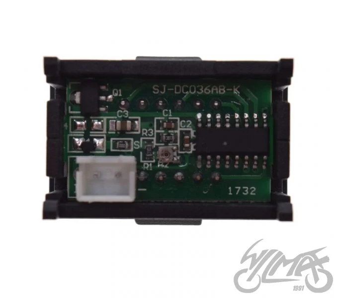 Czerwony woltomierz 2,5–30 V, 48 × 29 × 22 mm — AI1411B — ujęcie 2