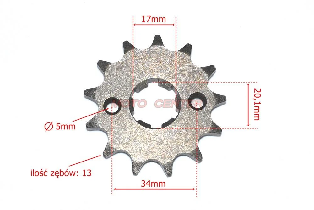 Zębatka przód 428 13Z Wałek 20,1 mm ATV 200 — ujęcie 2