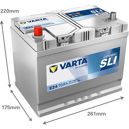 Akumulator 70 Ah 630A 261×175×220/L+ Varta 570413063K262 — ujęcie 2