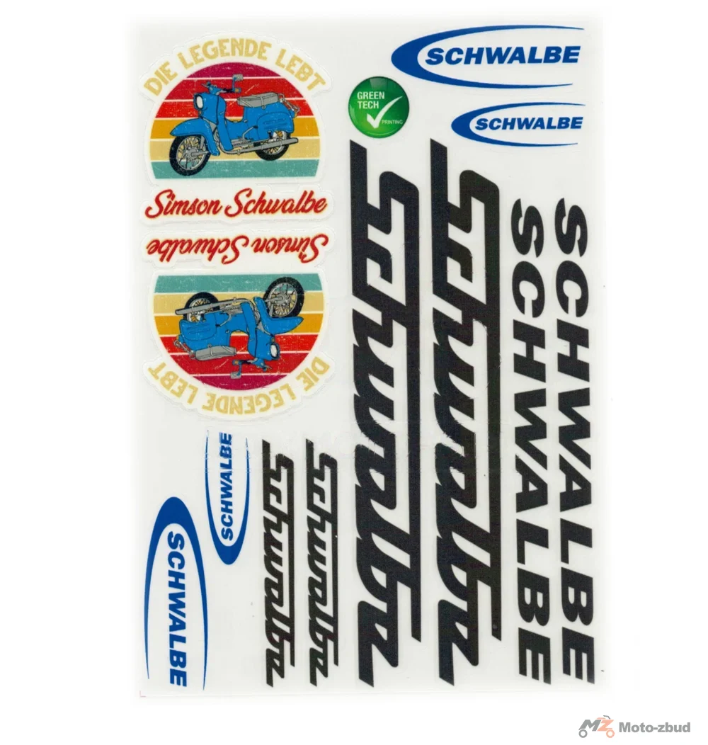 Naklejka Simson Schwalbe biała kpl. WGR