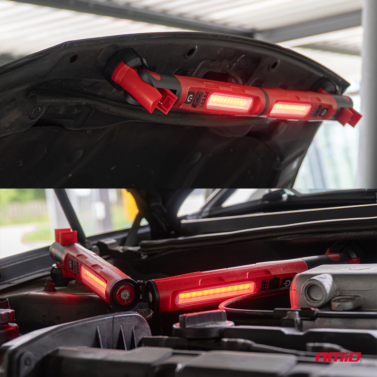 Składana lampa inspekcyjna LED z magnesem i zaciskiem 4000 mAh — ujęcie 2