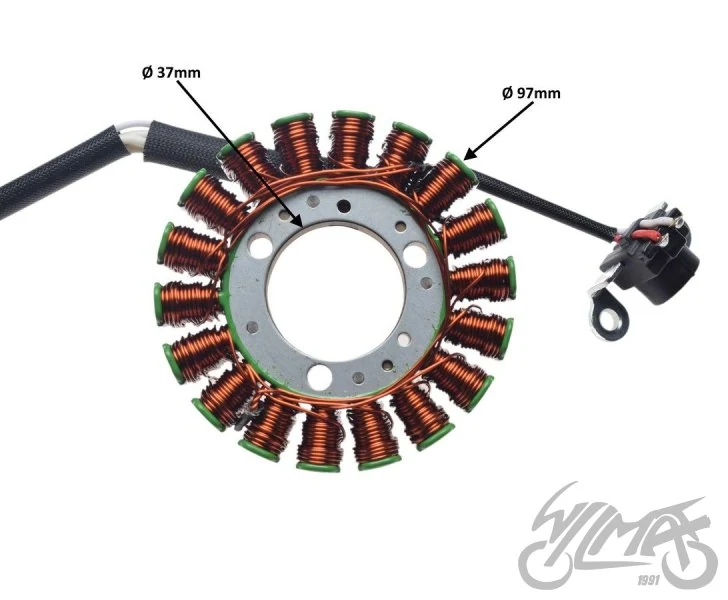 Stator 18 cewek do Yamaha YFM250 Raptor — 2008–2013 — ujęcie 2