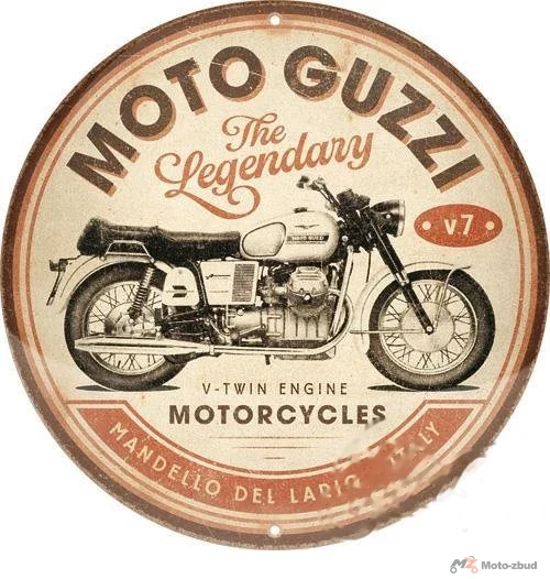 Plakat okrągły 35 cm moto guzzi 25111