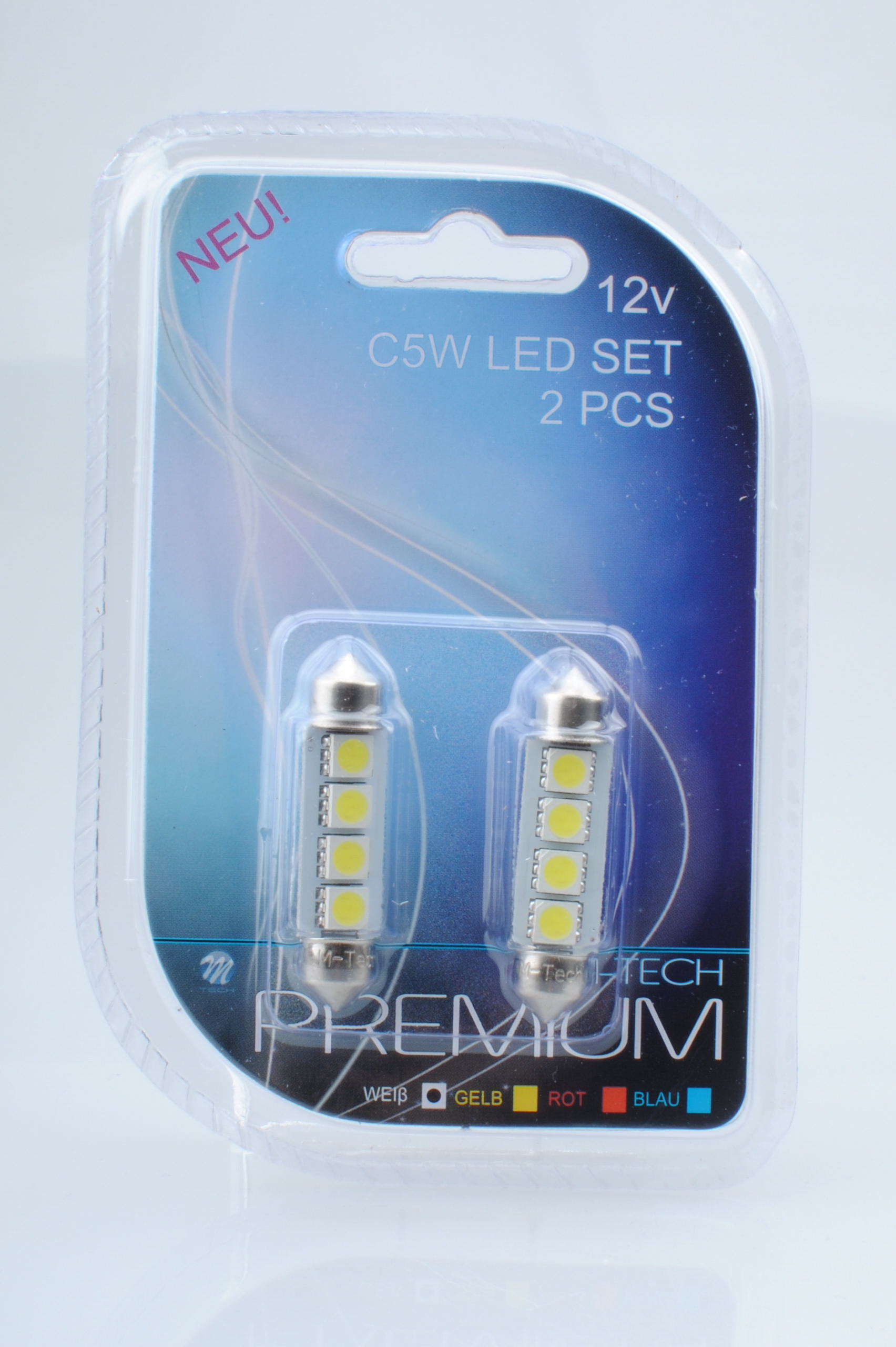 Żarówka LED C5W 5W12V 41 mm 4SMD5050, 2 szt. M-Tech LB311W — ujęcie 2