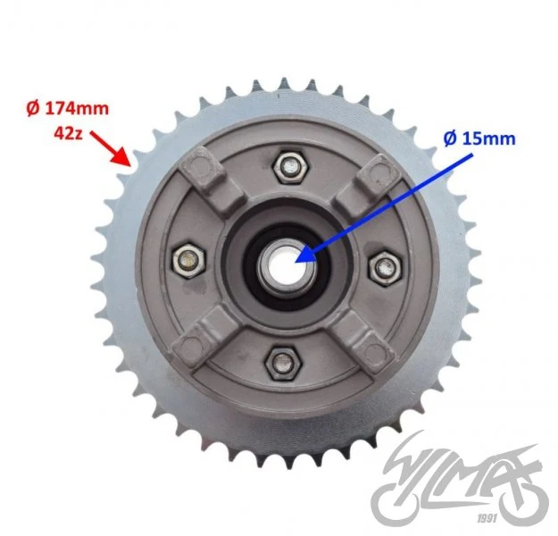 Zębatka tył 42z 428 do Shineray XY125-10D — komplet — ujęcie 2