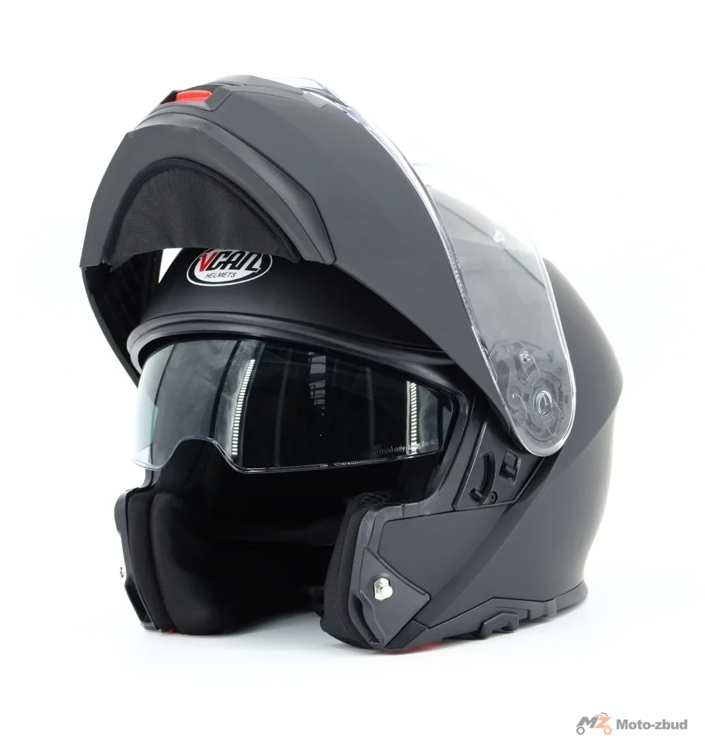 Kask VCAN model H272 Black Matt z podnoszoną szczęką i blendą czarny mat XL — ujęcie 3