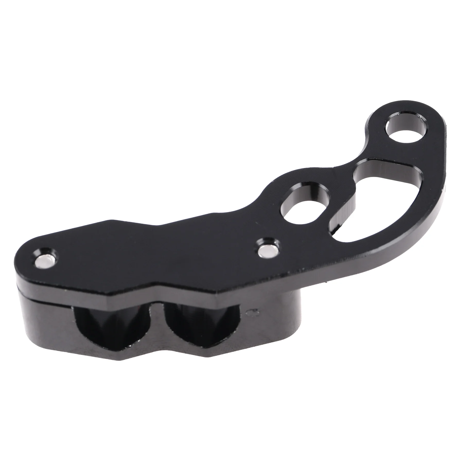 Uchwyt linek / przewodu hamulcowego uniwersalny aluminium CNC anoda czarny V3 Racing Force — ujęcie 2