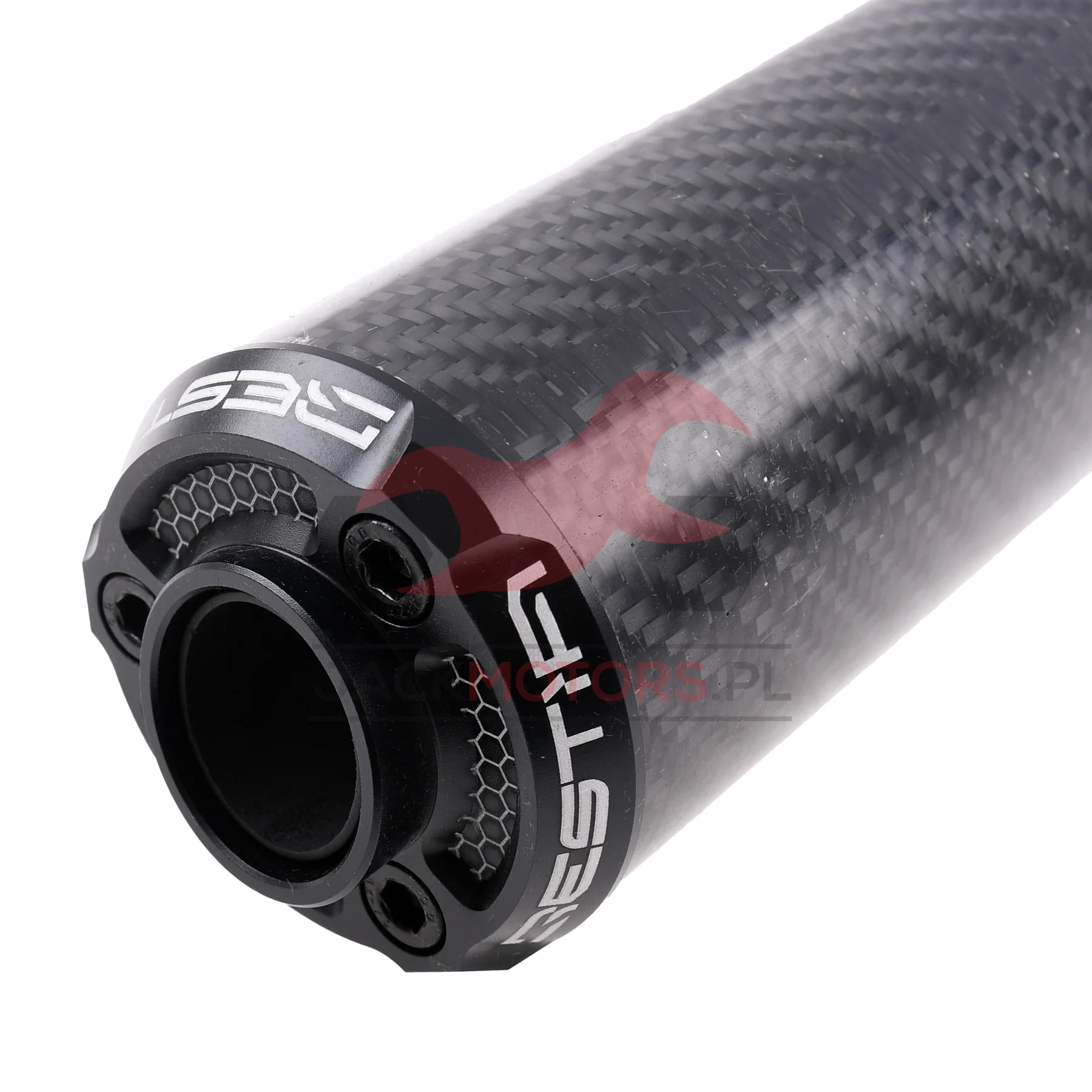 Końcówka wydechu VOCA bestia carbon CNC czarna — ujęcie 2