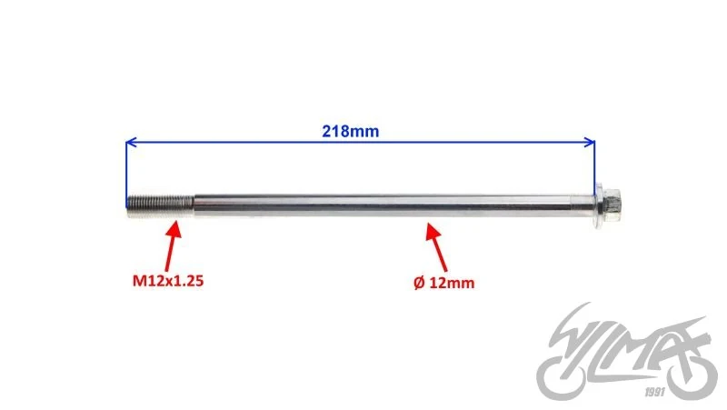 Oś wahacza tył ø12 × 218 PY-5 — Kinroad PY-5 Enduro — ujęcie 2