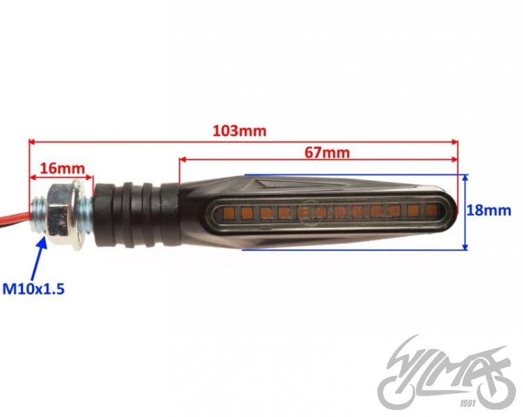 Kierunkowskazy LED dynamiczne — AM1465 — komplet — ujęcie 2