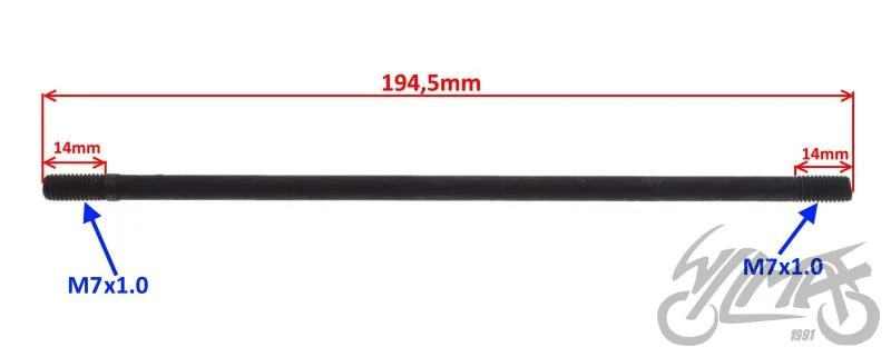 Szpilka cylindra silnik ZS154FMI-2 komplet — ujęcie 2