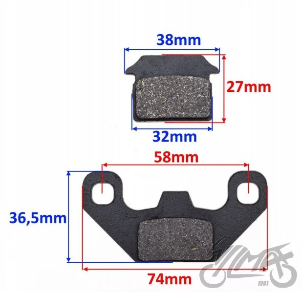 Klocki hamulca tylnego do pit bike — ujęcie 2