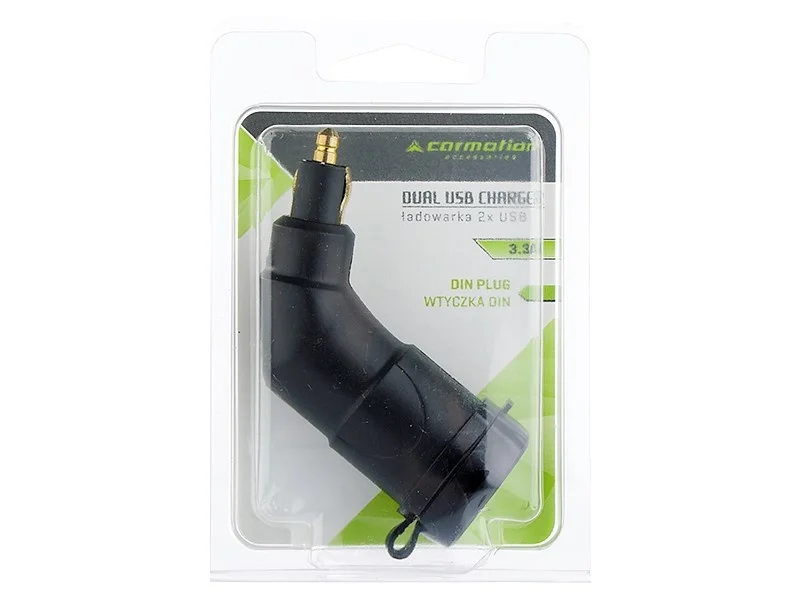 Ładowarka 2x usb 3.3a z wtyczką din — ujęcie 2