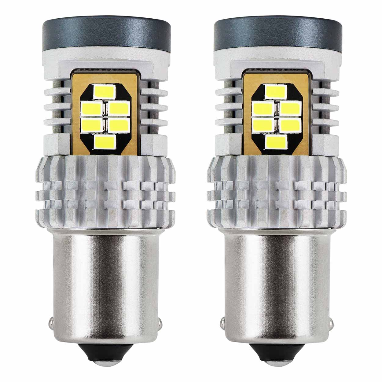 Żarówki LED CANBUS 3020 24SMD 1156 BA15S P21W R10W R5W White 12 V 24 V — ujęcie 2