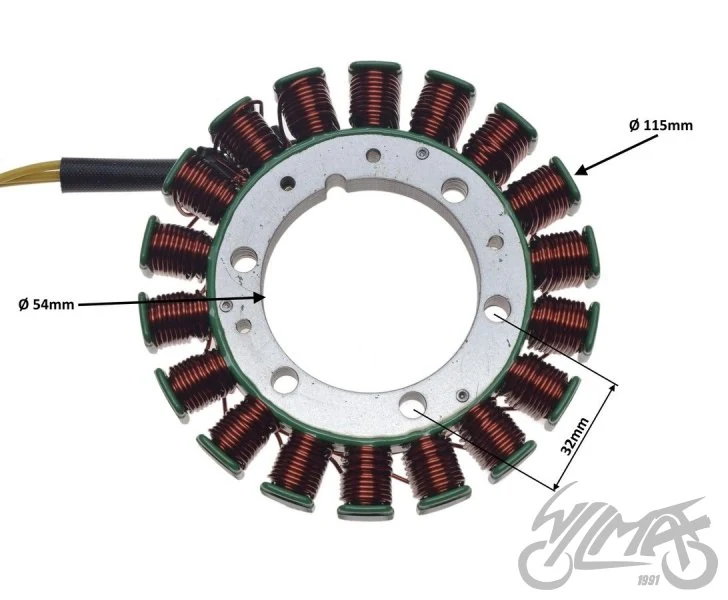 Stator 18 cewek do Yamaha XV535 Virago — 1987–1990 — ujęcie 2