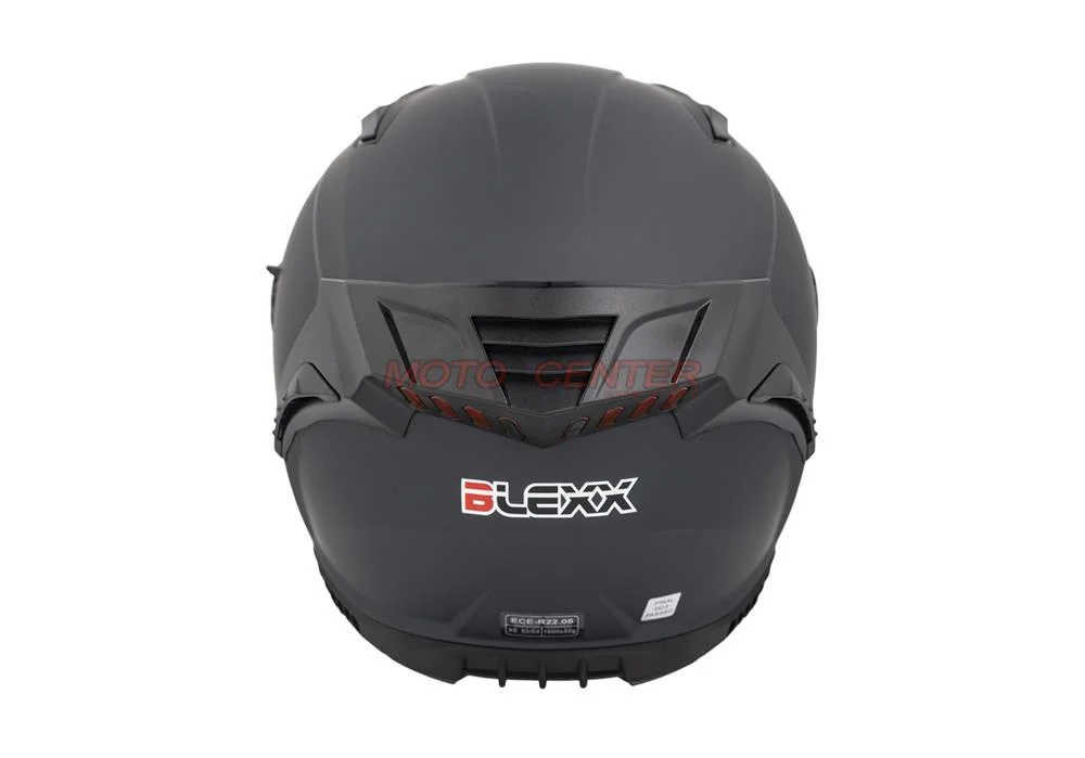 Kask zamknięty z blendą i lampą LED BLEXX FF953 grafit mat L ECER22.06 — ujęcie 6
