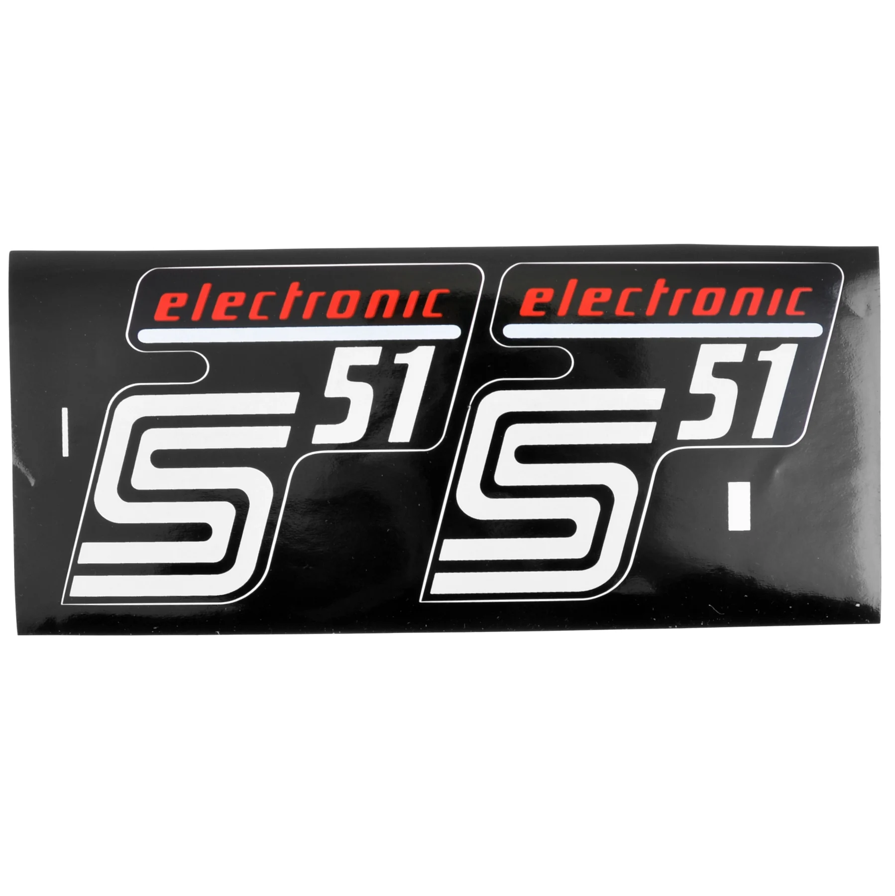 Naklejka Simson pokrywy elektronik S51 biało czerwona kpl. WGR — ujęcie 1