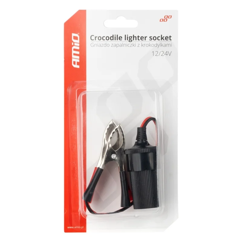 Adapter krokodylki do gniazda zapalniczki 12V 24V 15cm — ujęcie 2