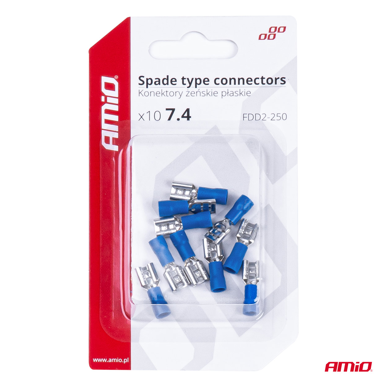 Konektory izolowane żeńskie płaskie 7.4 mm 1.5-2.5mm2 15A 10 szt. — ujęcie 4