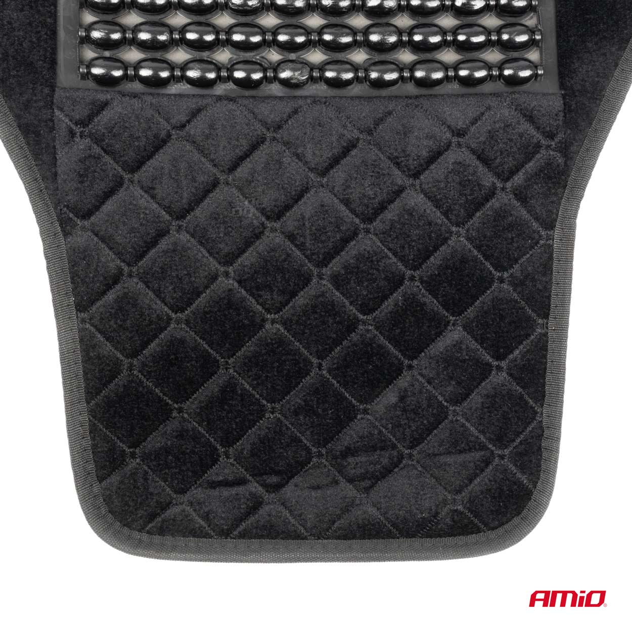 Mata na siedzenie fotel koralikowa czarna koraliki do samochodu 45x120cm CSM-16 — ujęcie 12