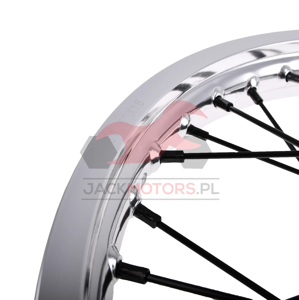 Koło jezdne Simson 1,5 × 16 S50/51/70 aluminium DPR Classic czarna piasta + szprychy — ujęcie 2