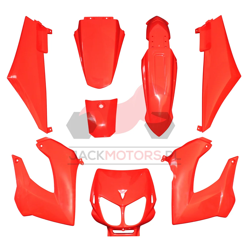 Plastiki P2R czerwone Derbi Senda 2000-2010 r. kpl. — ujęcie 1