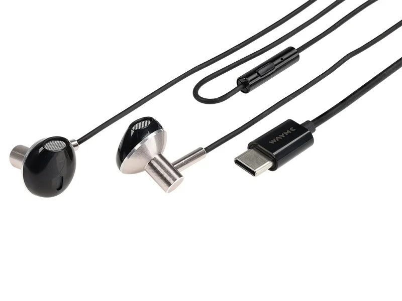 Słuchawki douszne przewodowez mikrofonem wtyczka usb-c wayme — ujęcie 4