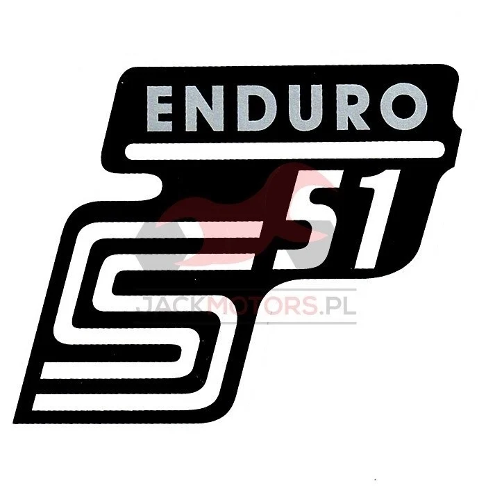 Naklejka Simson pokrywy srebrna enduro — ujęcie 1
