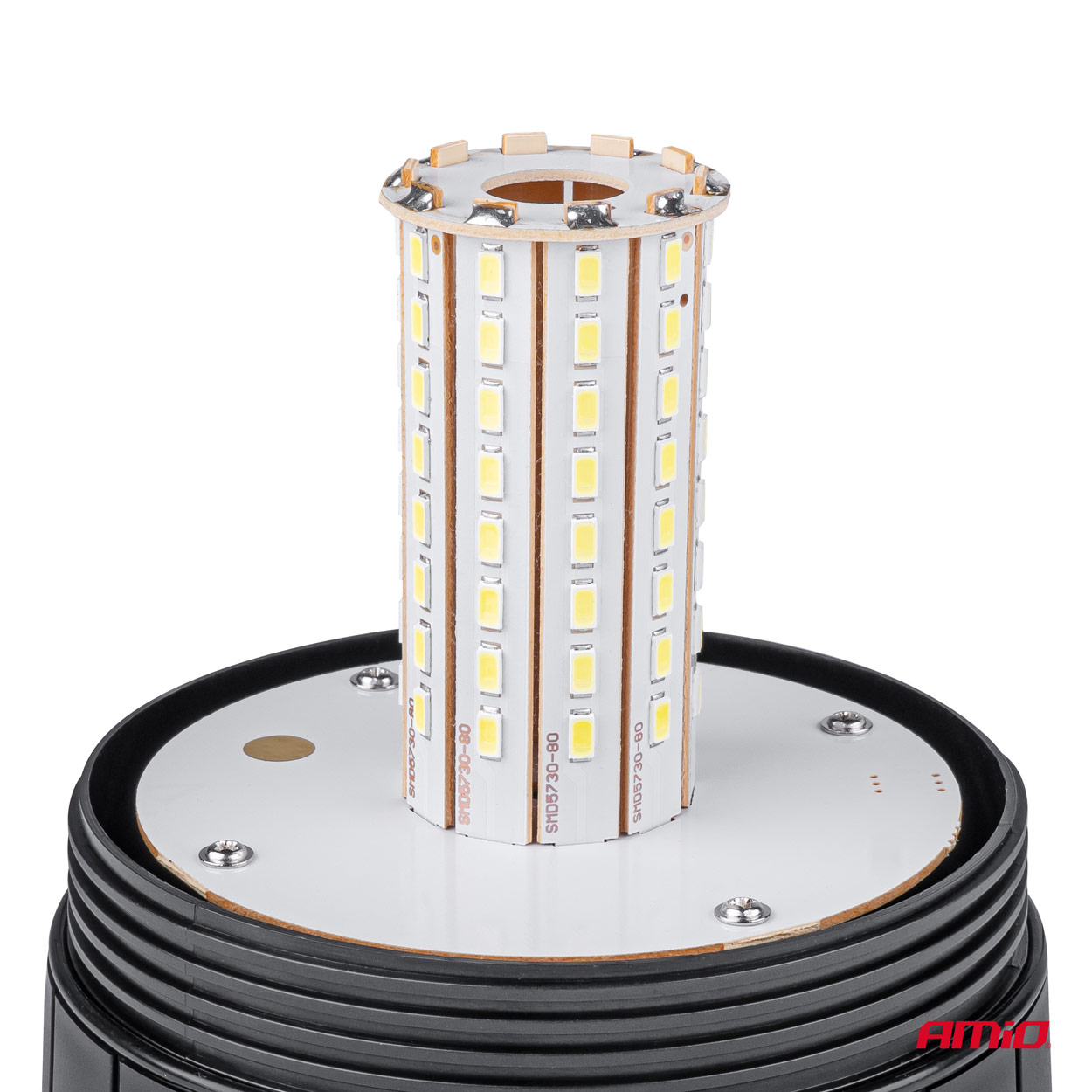 Lampa ostrzegawcza błyskowa kogut 80 LED magnes R10 12 V 24 V W09M — ujęcie 4