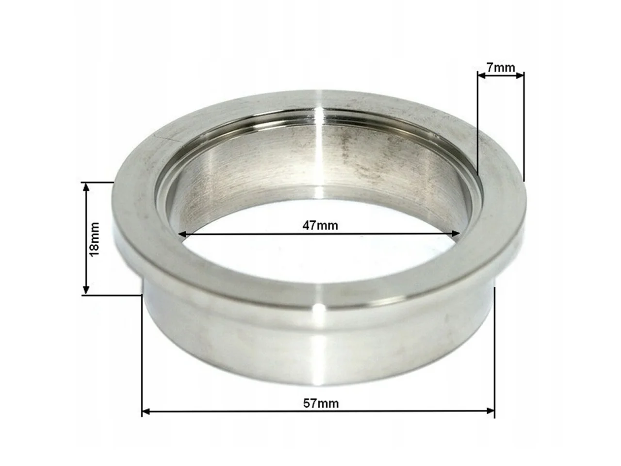 OBEJMA OPASKA V-BAND 2" 51mm z flanszą centrującą do rur wydechu — ujęcie 5