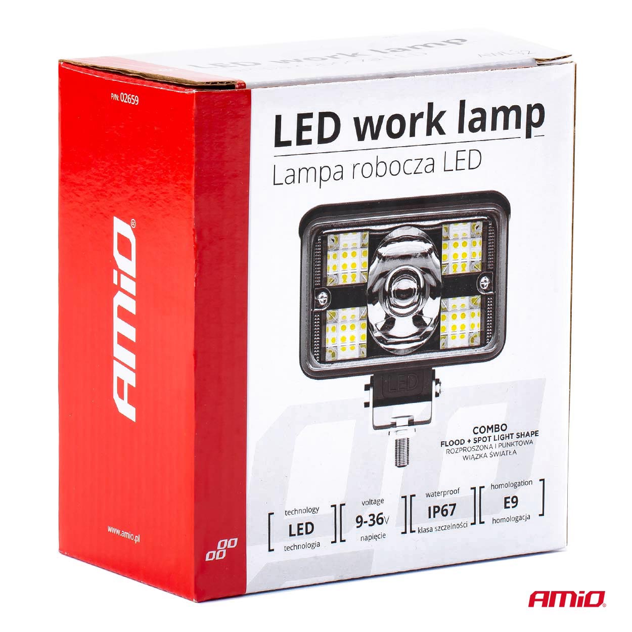 Lampa robocza LED szperacz AWL32 17LED 12 V 24 V — ujęcie 8